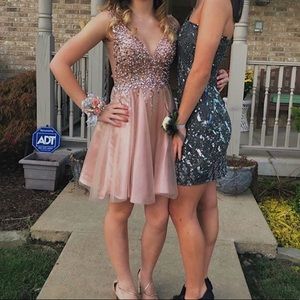 Champagne Homecoming Dress